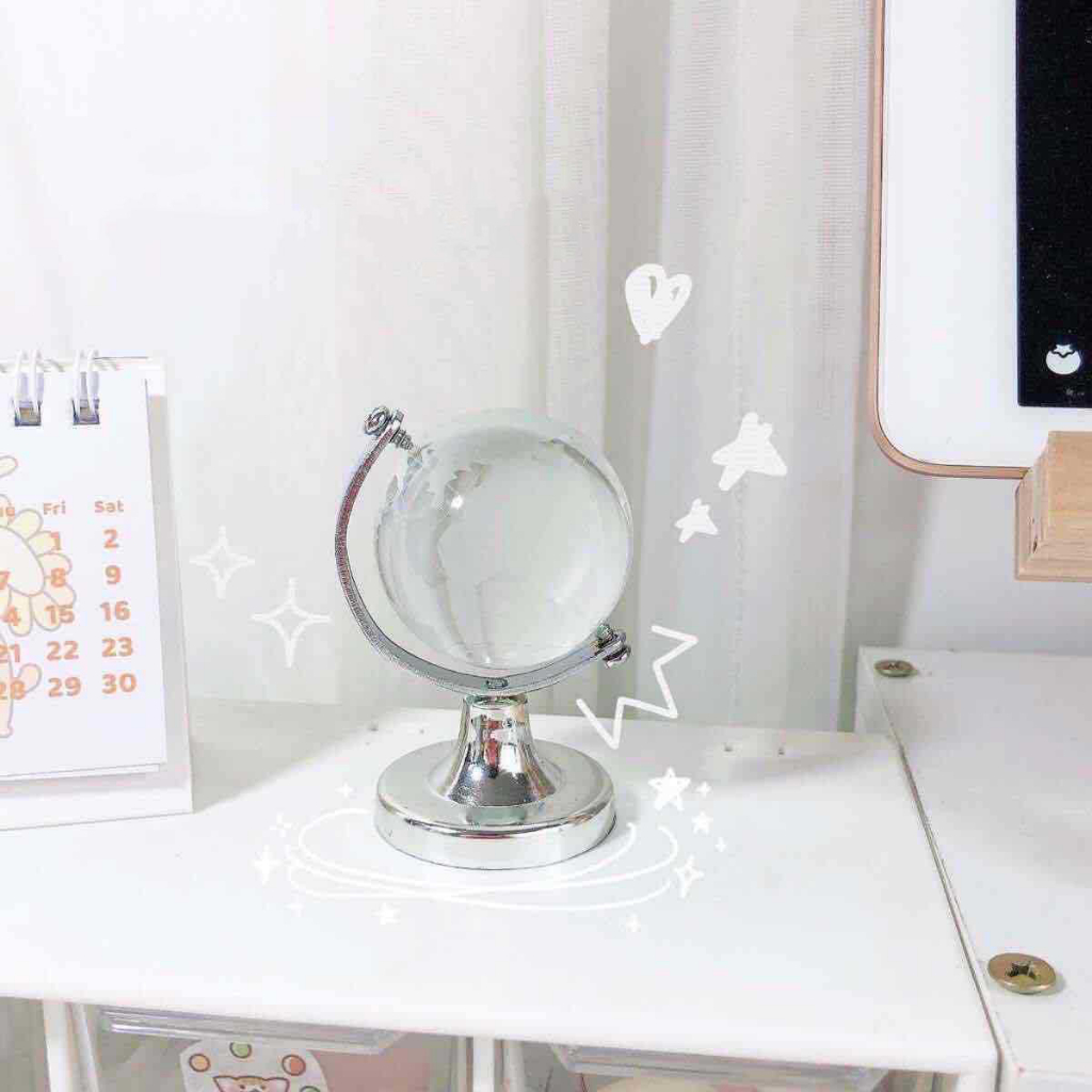 Quả cầu thuỷ tinh mini decor trang trí bàn học CHOOAH QUADIACAU29
