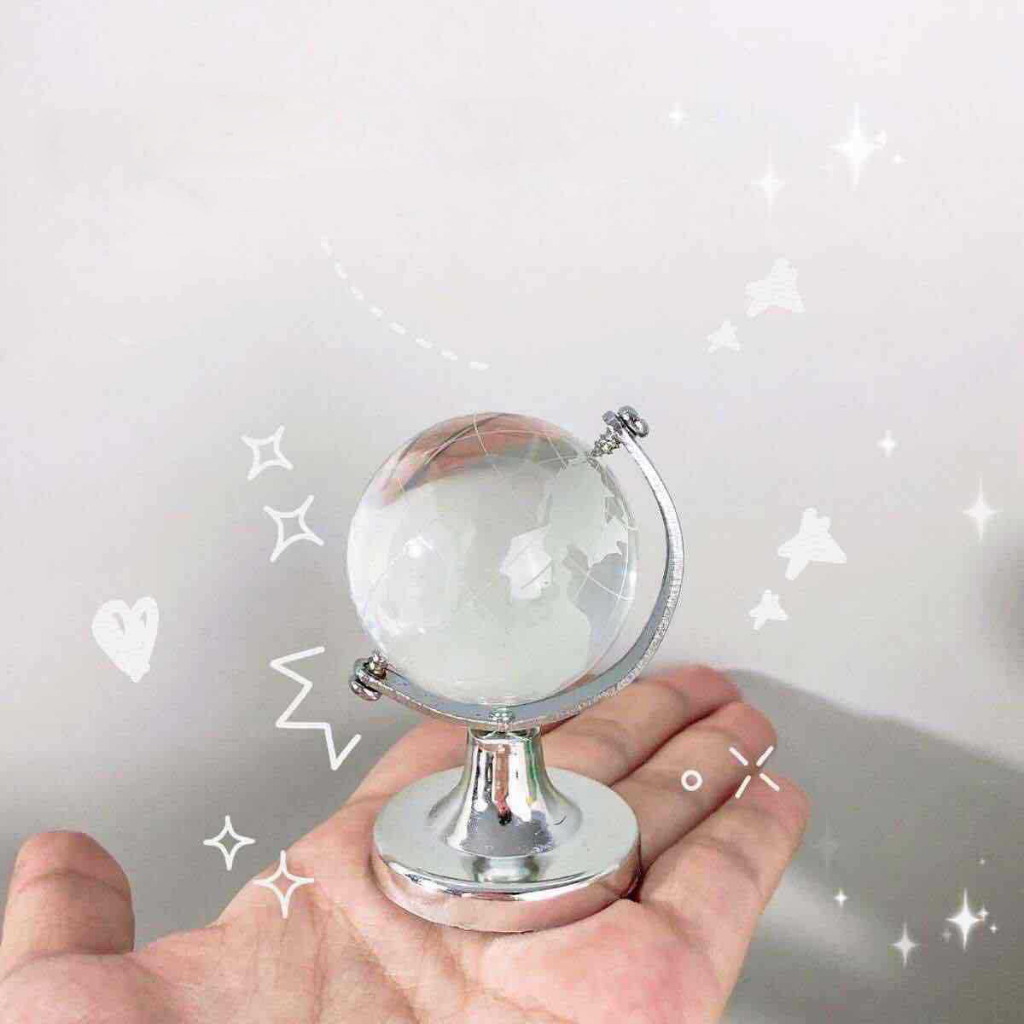 Quả cầu thuỷ tinh mini decor trang trí bàn học CHOOAH QUADIACAU29