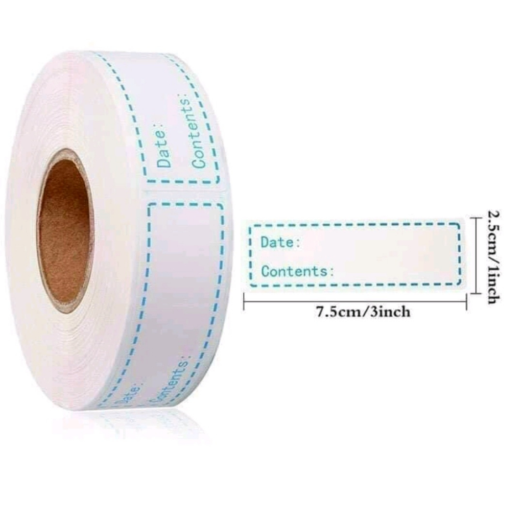 Cuộn Giấy Ghi Chú Nhãn Thực Phẩm Nhà Bếp Không Thấm Nước, Dán Lọ Gia Vị, Túi Hộp Đựng Đồ Ăn...