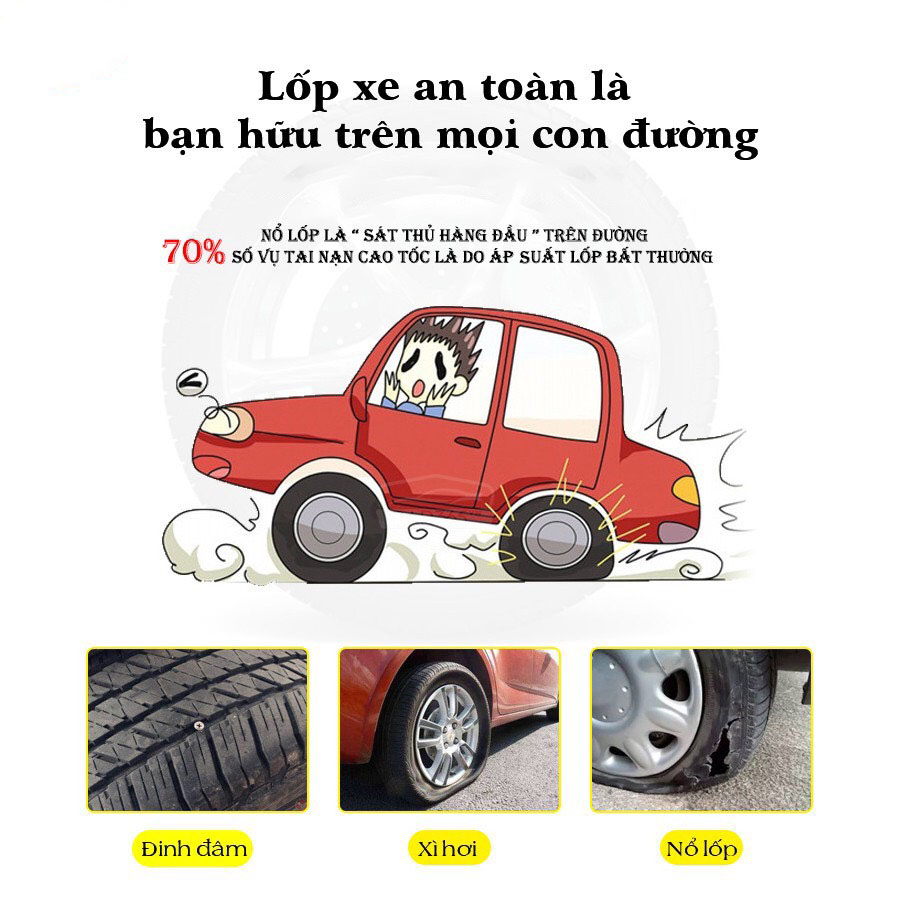 Bơm Lốp Ô Tô Toyota Tự Ngắt Cao Cấp  - Bơm Nhanh Và Siêu Bền - Thiết Kế Hiện Đại - Limstorekids