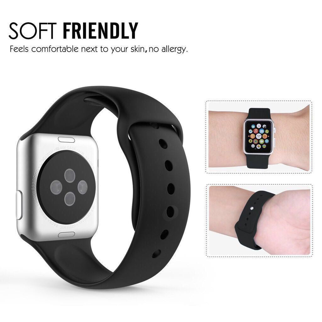 Dây đeo silicon chống thấm nước thoáng khí  Watch Series 1/2/3/4/5/6/7/8, 38/40/41/42/45/49mm