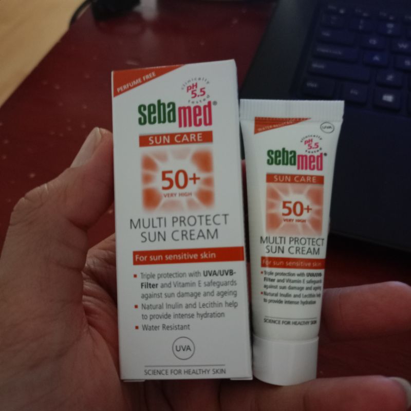 Kem chống nắng vật lý da nhạy cảm Sebamed Sun Care Multi Protect Sun Cream SPF 50+ 10ml