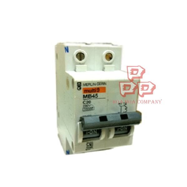 Cầu dao aptomat MB45A 1P+N 10-16A 10KA Merlin Gerin Schneider