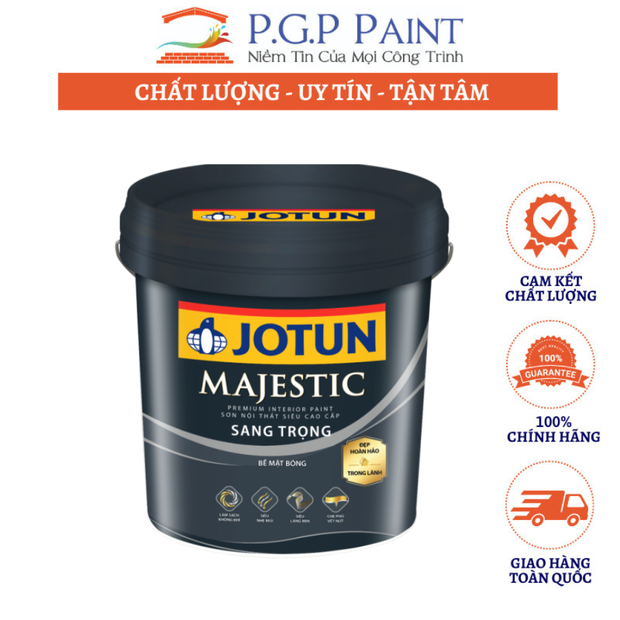 [5L] SƠN NỘI THẤT CAO CẤP - JOTUN MAJESTIC BÓNG SANG TRỌNG - (MÀU TRẮNG)