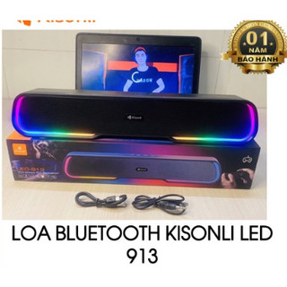 Loa bluetooth soundbar kisonli led-913 led rgb - tích hợp 2 bass cực mạnh