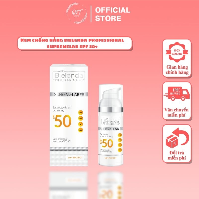 Kem chống nắng Bielenda Supremelab Sun Protect dạng satin SPF50