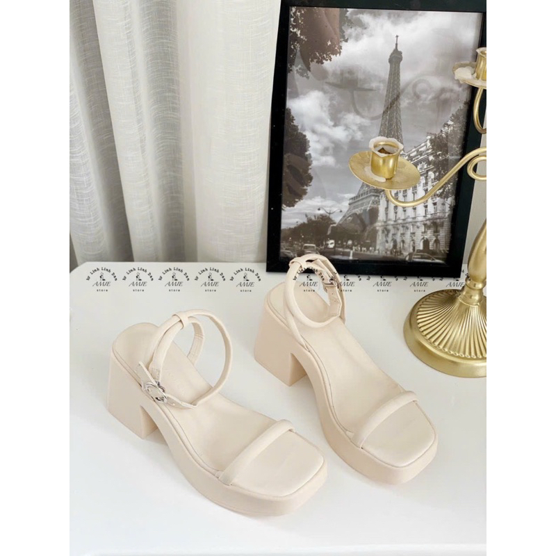 Sandal Đế Thô Quai Ngang Mảnh
