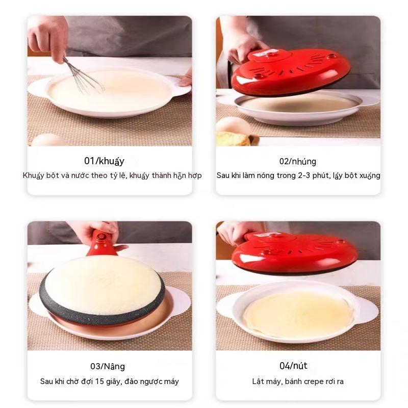 Máy Làm Bánh Kếp Máy Làm Bánh Lò Xo Chảo Nướng Điện Nhỏ Gia Dụng Chảo Bánh Cuốn Chảo Chiên Vỏ Tràm Máy Làm Bánh
