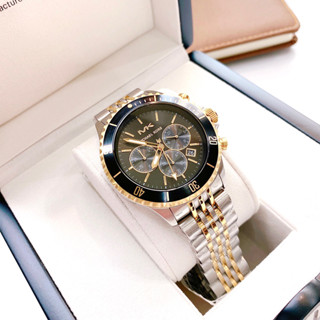  Đồng hồ nam Michael Kors Bayville Chronograph Quartz Black Dial MK8872 Authentic Full box Luxury diamond watch 