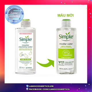 [DATE 2027] Nước Tẩy Trang Simple Micellar Cleansing Water 200ml Nhập Khẩu Chính Hãng 100%