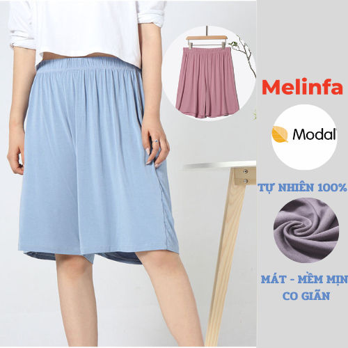 Quần đùi short nữ mặc nhà vải Modal tự nhiên mát lạnh co giãn mềm mại mã VAQ0418