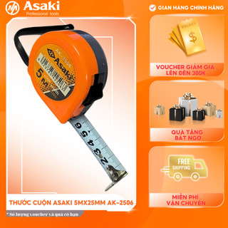 Thước cuộn Asaki AK-2506 thước 5 mét chính hãng bền đẹp