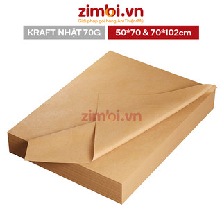 10 tờ giấy xi măng Nhật Zimbi - Giấy kraft loại dày và dai bọc hàng tiêu chuẩn - Hàng tái chế