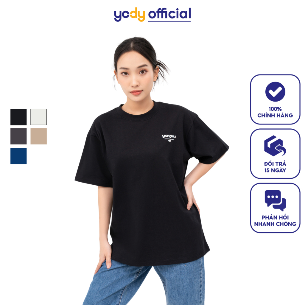 Áo thun unisex Yody chất liệu cotton usa áo phông nam nữ genz yoguu năng động trẻ trung thoáng mát GUT6090