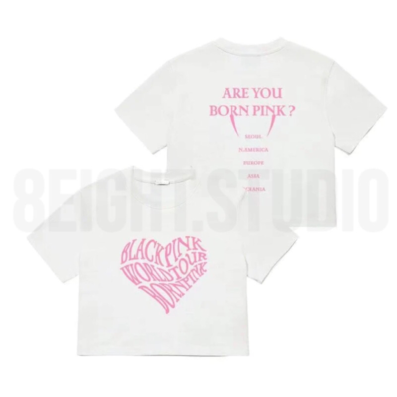 Áo thun tay lỡ Born Pink BlackPink World Tour 2023 cotton form rộng oversize nhiều màu phong cách ulzzang