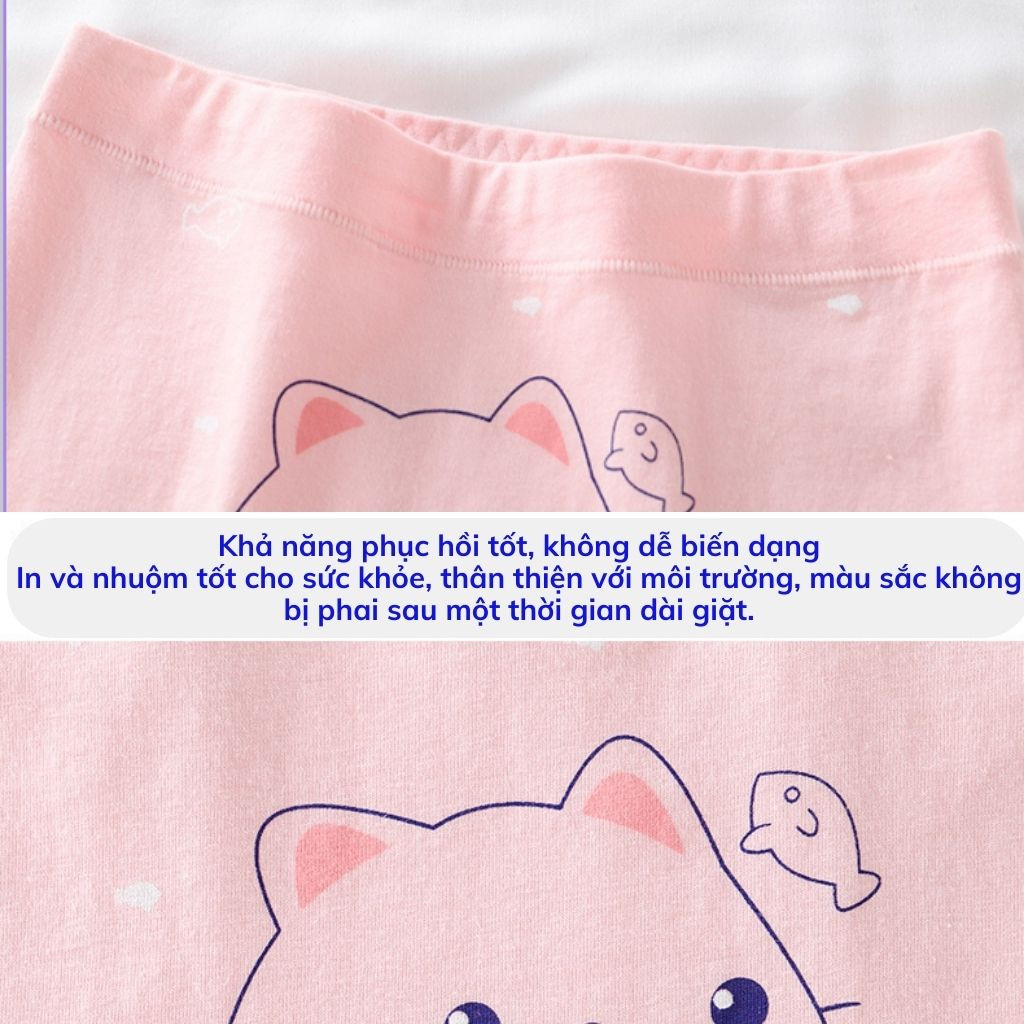 Quần Lót Bé gái Cotton thoáng khí thấm hút tốt, Quần Chíp trẻ em họa tiết siêu cute đáng yêu LANIXA L5502