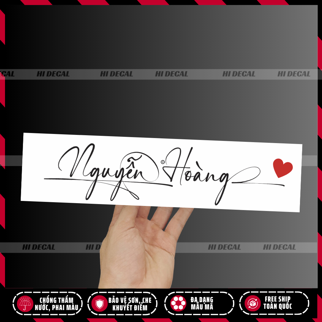 Tem chữ ký theo yêu cầu đủ màu | TYC-002 | Tem decal cao cấp chống nước, chống phai màu