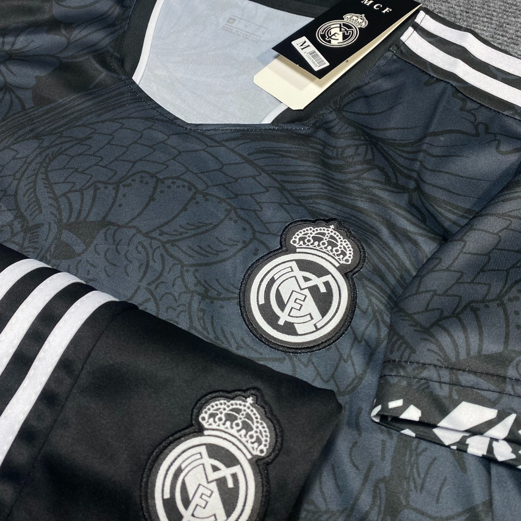 Áo Bóng Đá CLB Real Rồng Trắng - Hàng Thun Thái - Logo Thêu