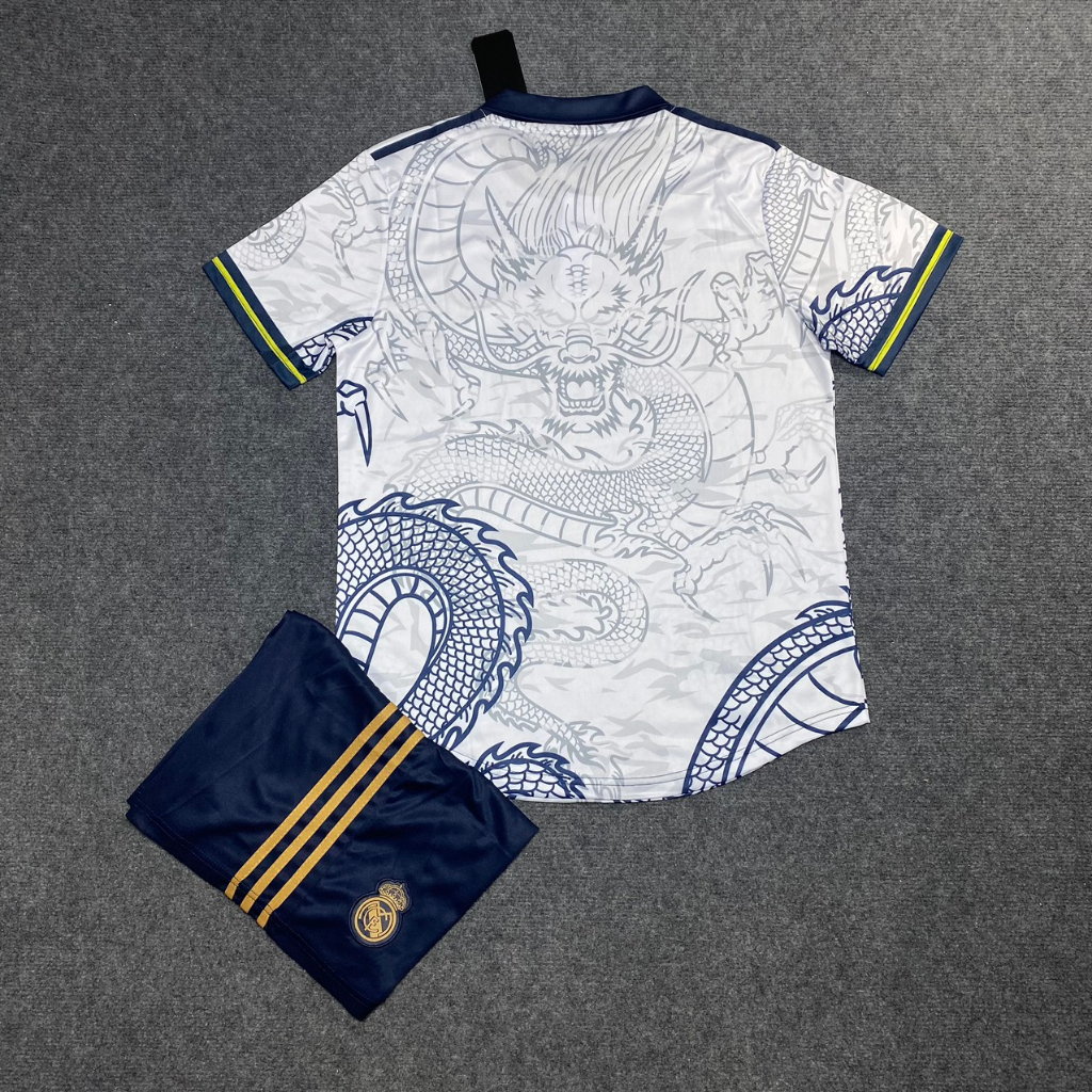 Áo Bóng Đá CLB Real Rồng Trắng - Hàng Thun Thái - Logo Thêu