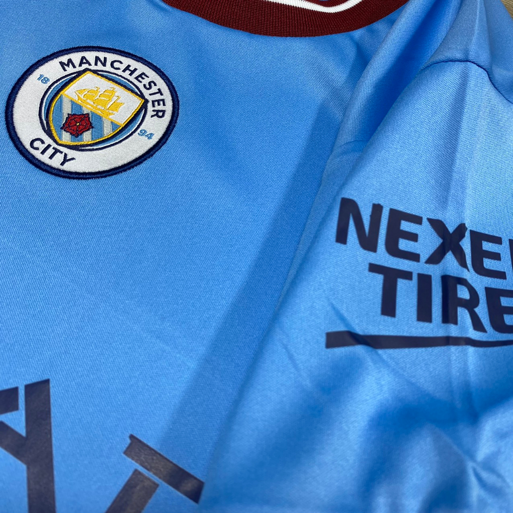 ÁO BÓNG ĐÁ CLB MANCHESTER CITY - HÀNG THUN THÁI - LOGO THÊU