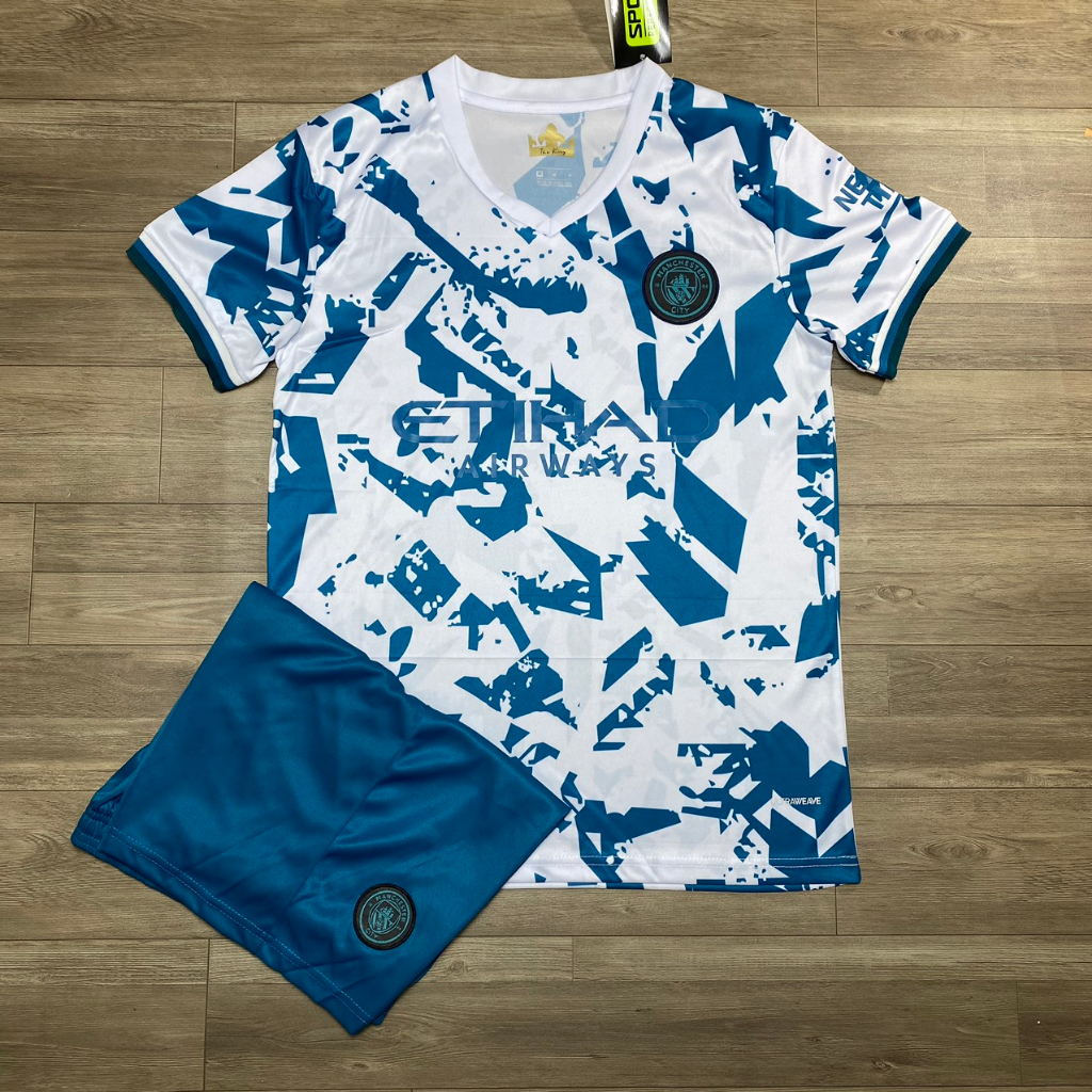 ÁO BÓNG ĐÁ CLB MANCHESTER CITY - HÀNG THUN THÁI - LOGO THÊU