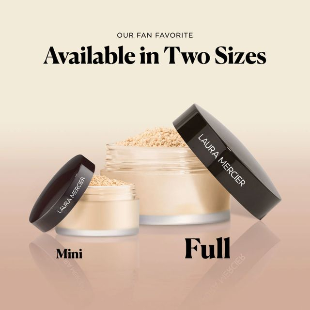 Phấn phủ laura Mercier minisize 5g không màu tặng kèm bông phấn mini