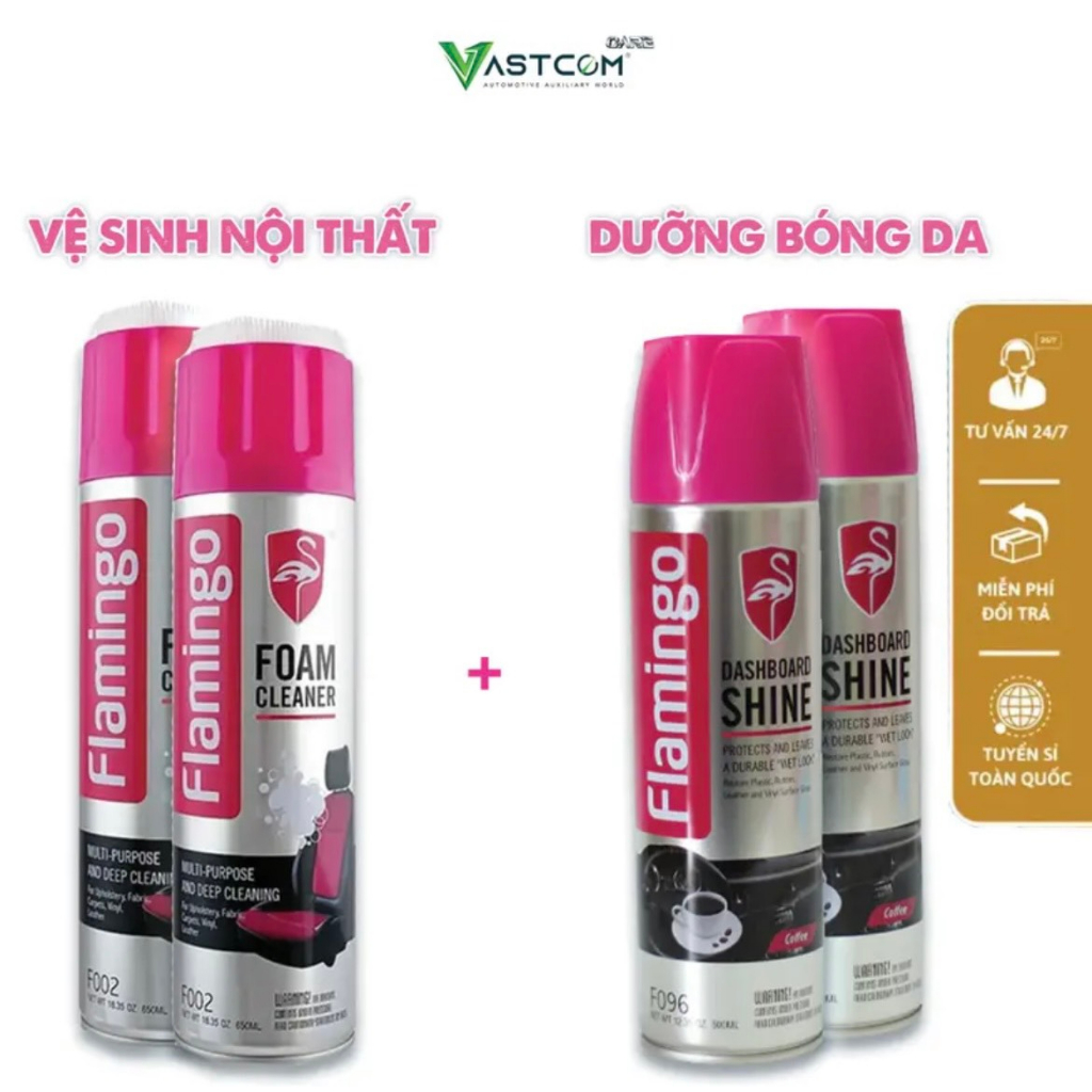 Combo vệ sinh NỘI THẤT và DƯỠNG BÓNG DA cho ô tô, xe tải