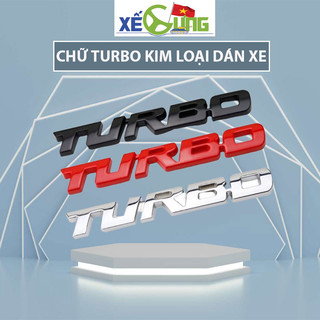 Chữ TURBO 3D Kim Loại - Trang Trí Xe Ô Tô Loại Đẹp