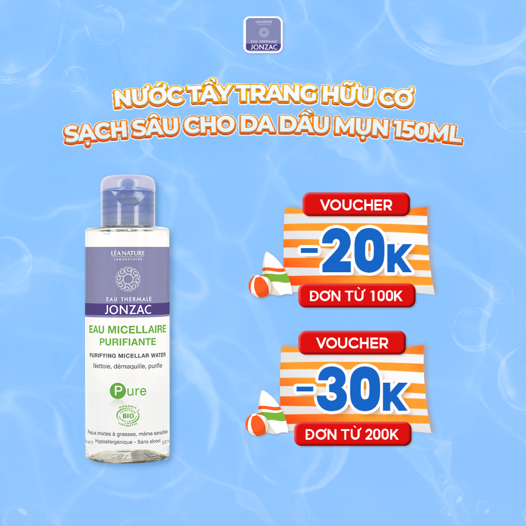 Nước Tẩy Trang Làm Sạch Sâu Hữu Cơ Eau Thermale Jonzac Pure Purifying Micellar Water 150ml