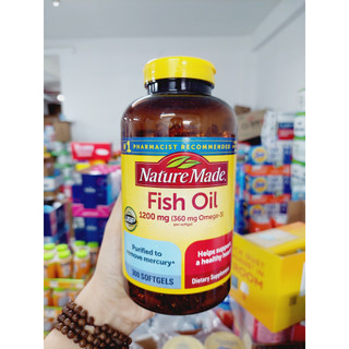 Viên Uống Dầu Cá Nature Made Fish Oil 300v (màu vàng) - Mỹ