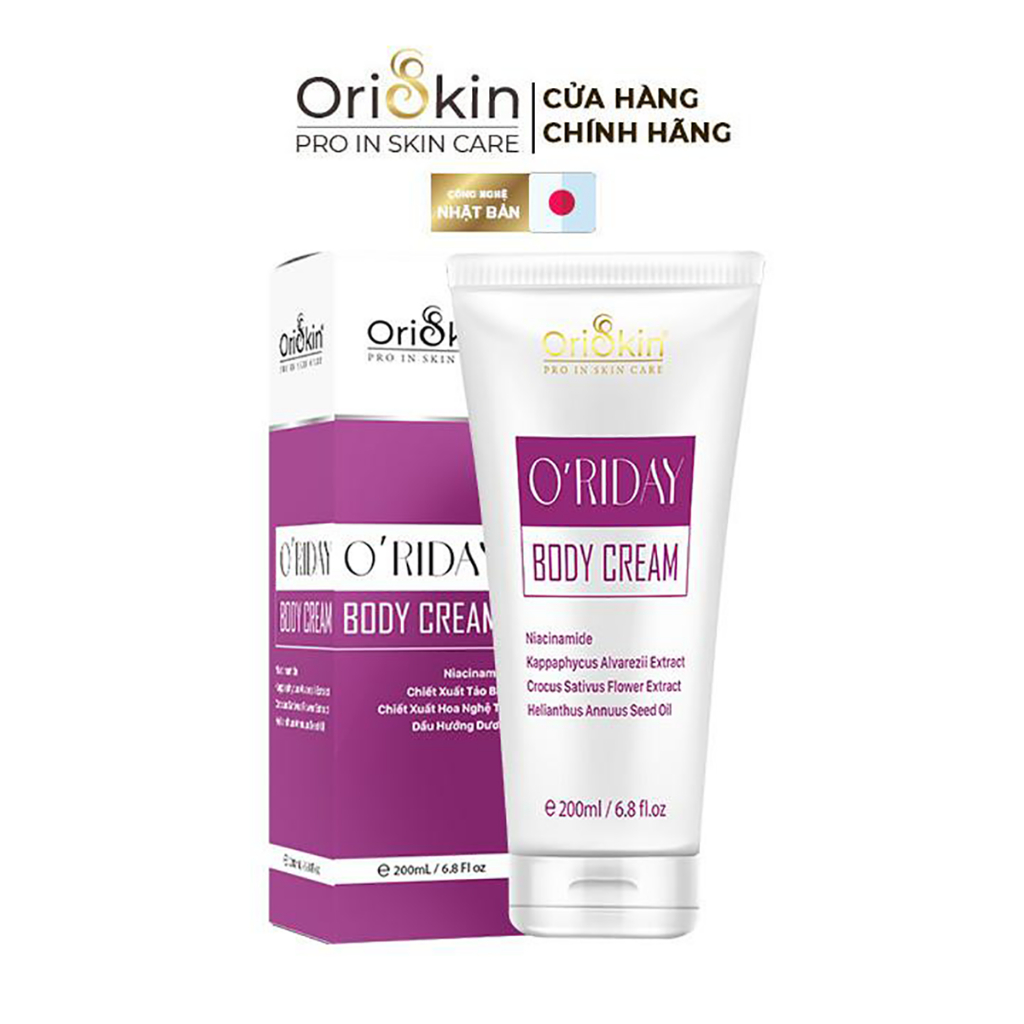 Kem Dưỡng Trắng Da O'riday Body Cream, Dưỡng Trắng Da Toàn Thân, Chống Nắng Cấp Ẩm Da Body 200ml