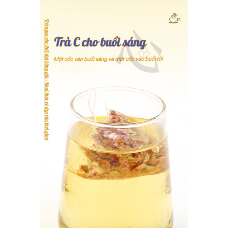👑Trà Thảo Mộc/Trà Sáng và Tối/ Vitamin C+A/ Da đẹp dáng xinh 100 gói