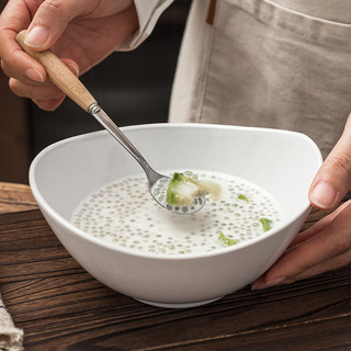 Bát sứ cao cấp men trắng hình thỏi đựng chè,soup,canh,dùng decor ,an toàn cho người sử dụng, chịu nhiệt tốt - Regala Dec