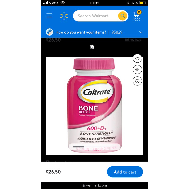 Viên bổ sung Canxi và Vitamin D3 cho xương khớp Caltrate Bone Health