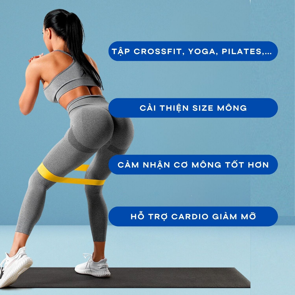 Dây Kháng Lực Miniband Aolikes Tập Toàn Thân Tập Mông Chân Gym Bóng Đá AL3601