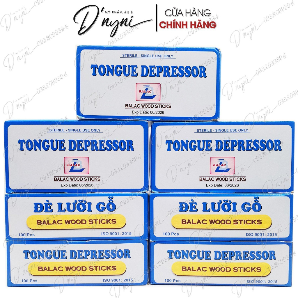 Que Đè Lưỡi Gỗ TONGUE DEPRESSOR Blac Wood Stick Làm Que Kem, Que Làm Qua Lưu Niệm Thủ Công, Que Quét Sáp Triệt Lông