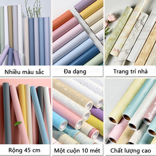Giấy dán tường, dán giỏ hoa khổ 45cm keo sẵn