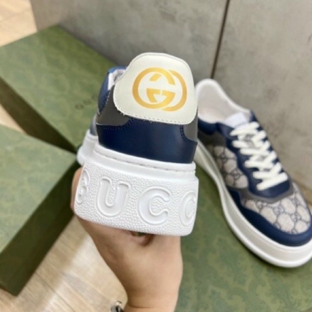 GIÀY GU.CI SNEAKER LOW 2022 WHITE BLUE LAI AU ĐẾ CAO