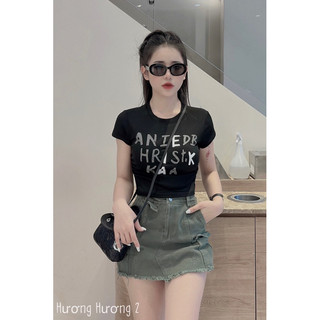 Áo croptop tim và chữ TT12