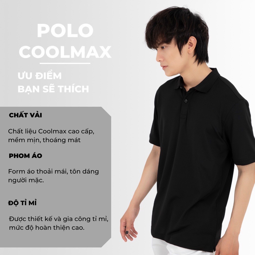 Áo thun Polo Men194 Unisex vải cá sấu co dãn 4 chiều dày dặn form gerular fit - PL Phối Nâu