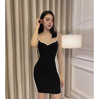 [ Hàng order shein] váy 2dây thun tăm