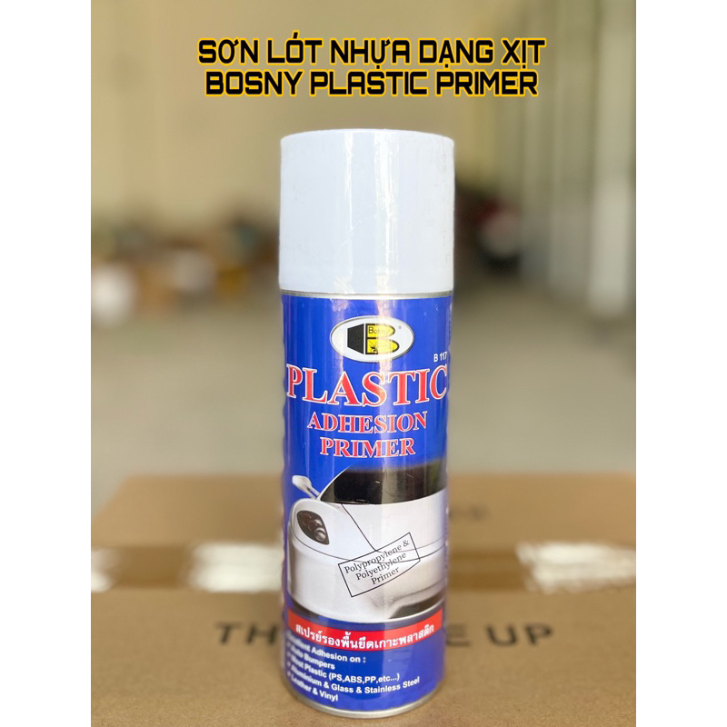 Sơn lót nhựa dạng xịt, Sơn lót ( Dùng cho các sản phẩm không có độ bám cao ) Bosny plastic Primer