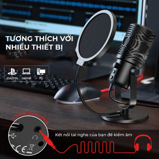 Micro Oneodio FM1 | Micro Thu Âm Condenser Cổng USB