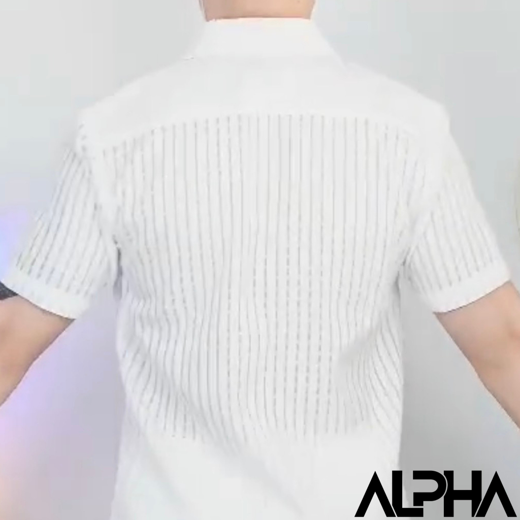 Áo sơ mi tay ngắn GEN ALPHA,sơ mi tay ngắn chất vải cotton lưới mặc mát, đi biển đi du lịch GEN03