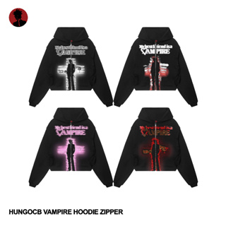 Áo Khoác Khóa Zip Cropped [UNISEX] Vampire Hoodie Nỉ chân cua ( HUNGOCB VAMPIRE HOODIE ZIPPER) - Local Brand chính hãng