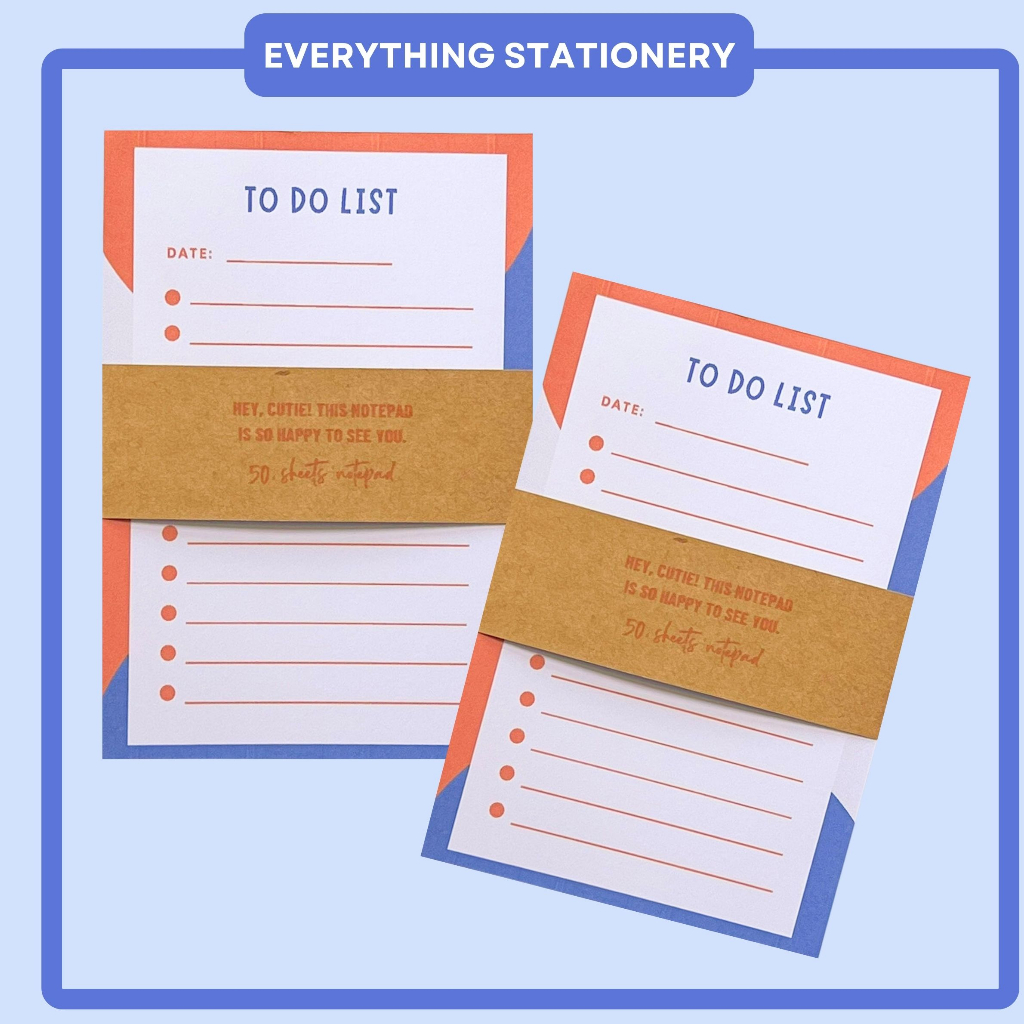 Tập Giấy Ghi Chú Thiết Kế Tối Giản - To Do List | Everything Stationery