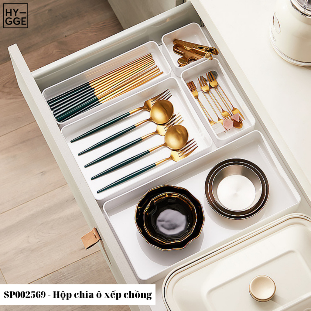Hộp chia ô trong ngăn kéo chia ô nhiều size tiện dụng