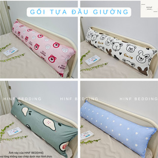 Gối tựa đầu giường, gối đôi 2 người gối ôm đa năng giá rẻ đủ kích thước có khoá kéo gồm vỏ và ruột bán tách rời