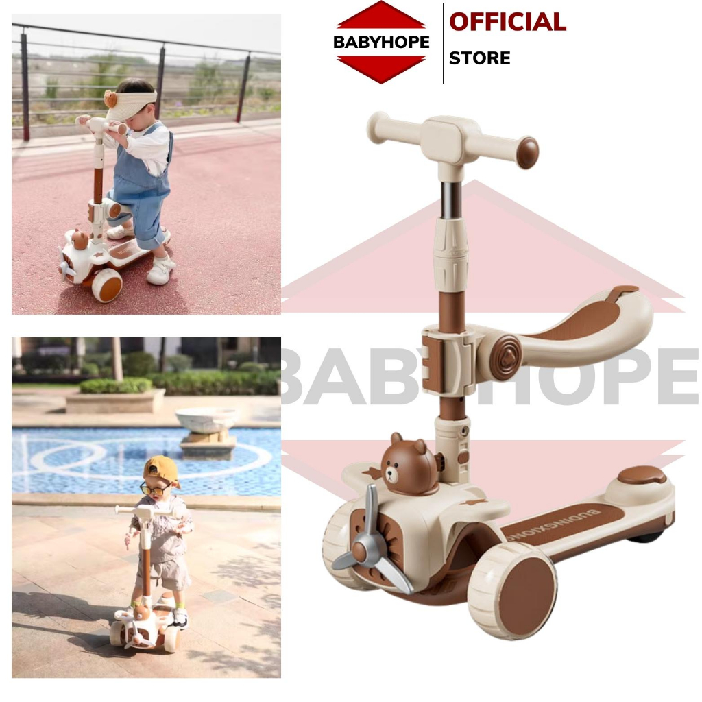 Xe scooter cho bé, Xe trượt Scooter cho bé, trẻ em cao cấp mẫu mới 2023 Babyhope