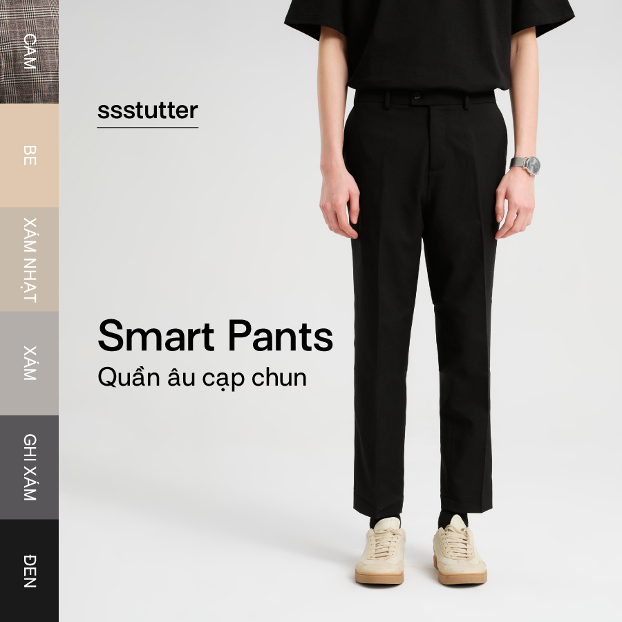 Quần âu cạp chun thông minh nam SSSTUTTER ống đứng cropped mắt cá tôn dáng SMART PANTS 2023